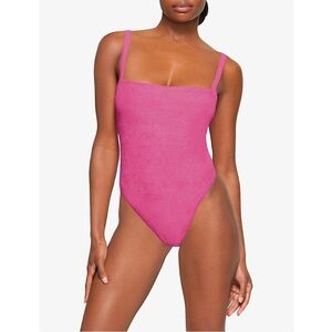 Skims terry lounge straight neck bodysuit